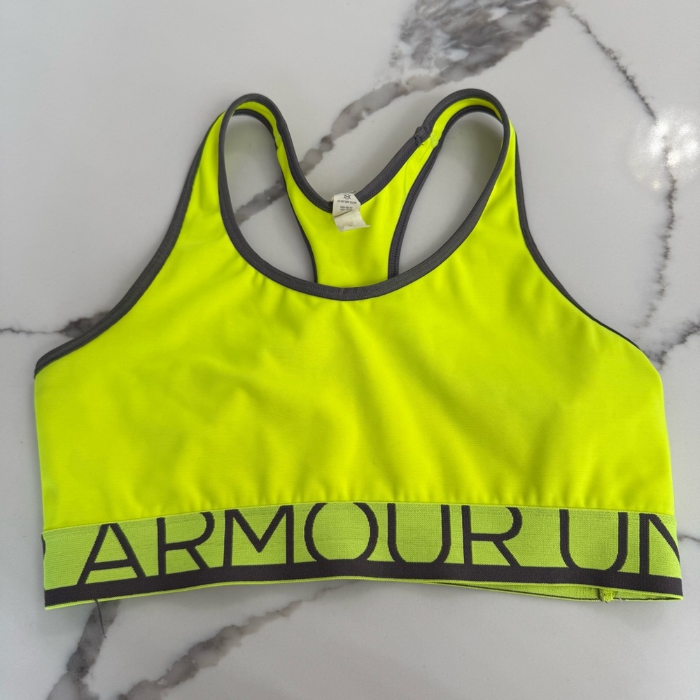 💛 Under Armour Neon Yellow Sports Bra with Racerback